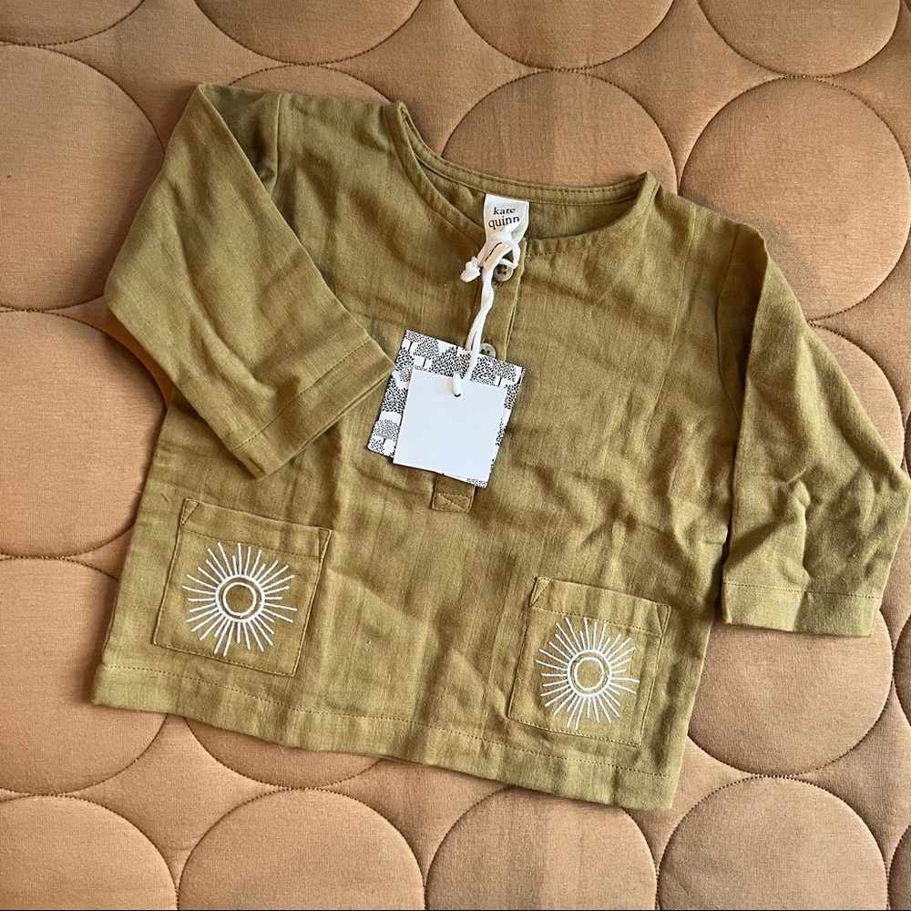 Kate Quinn | Embroidered Suns Top | NWTs | 6-12
